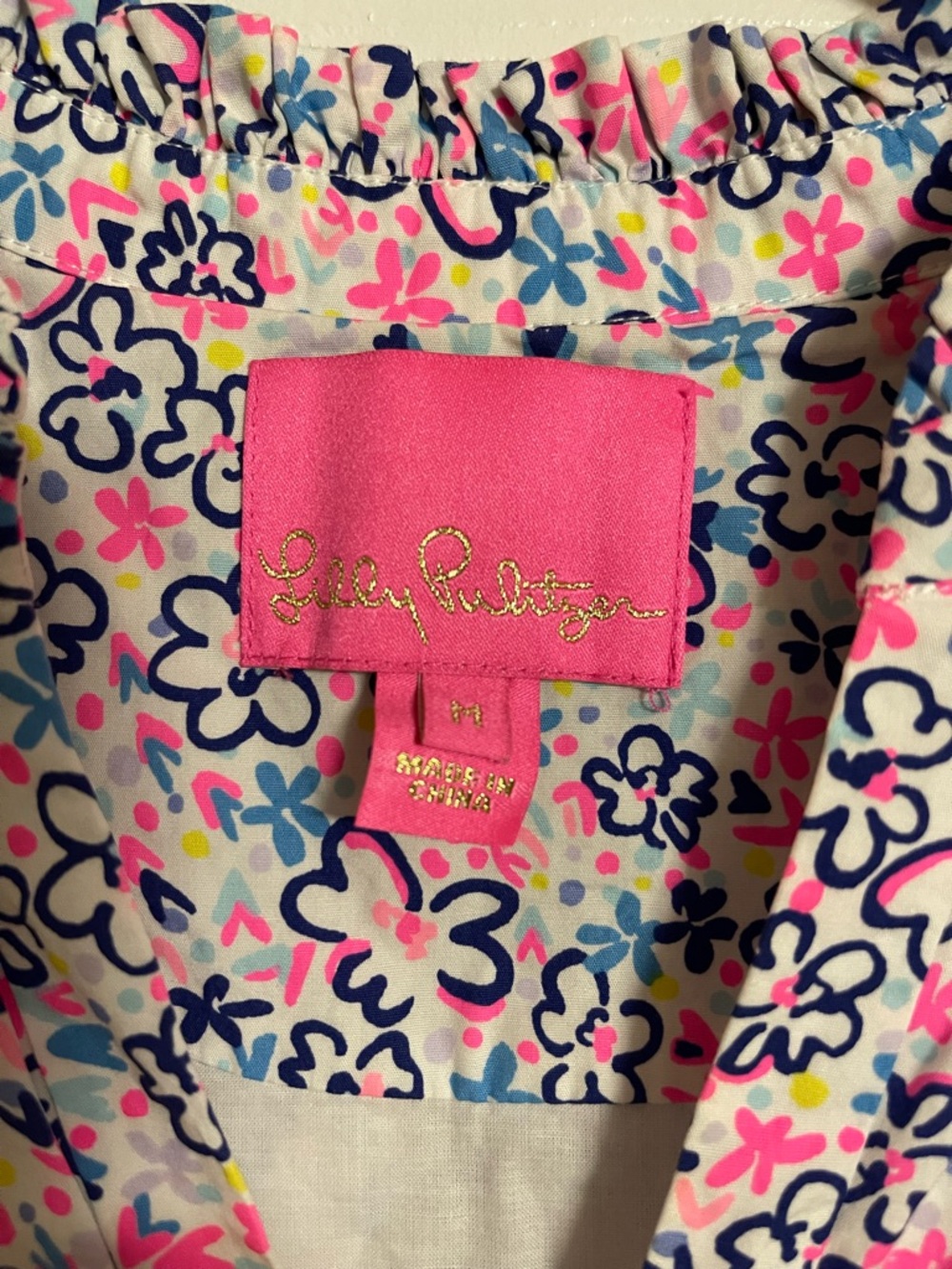 Lilly Pulitzer Novella Dress Multi Fun Sun Repeat Ditsy Medium - Picture 2 of 4